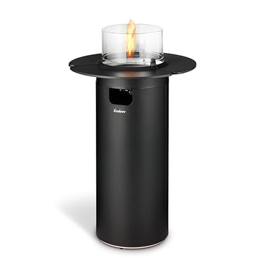 Enders Terrassenfeuer NOVA LED TABLE BLACK L, Gas Terrassenfeuer mit Ambientebeleuchtungen, ECO GREEN Brenner-Technologie und exzellentem Design, H102cm Ø 62cm, Tischablage, Schwarz #5901 im Sale
